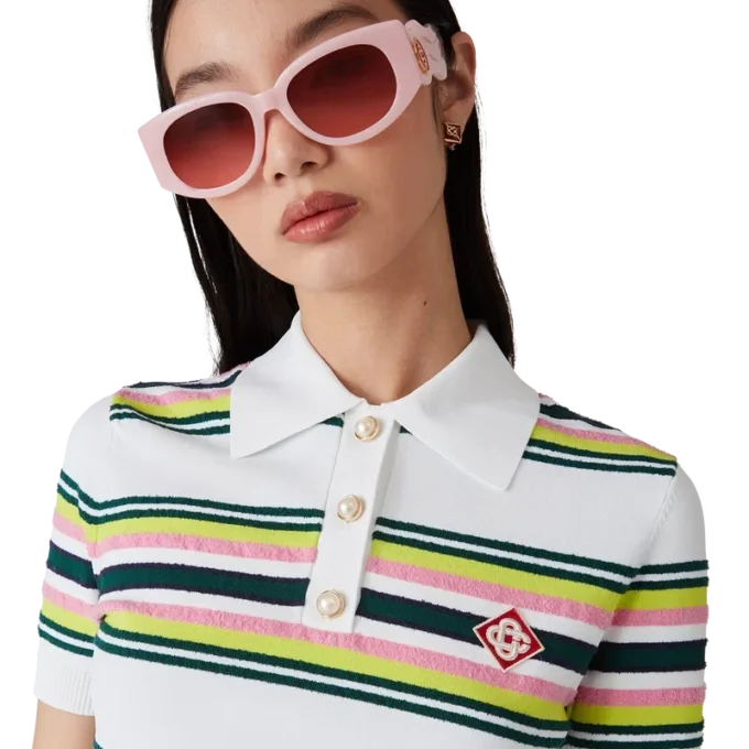 Stribet poloshirt