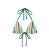 Stribet string-bikinitop