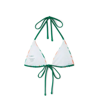 Stribet string-bikinitop
