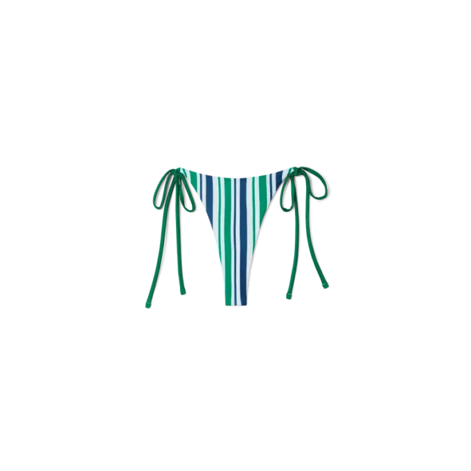 Stribet string-bikiniunderdel