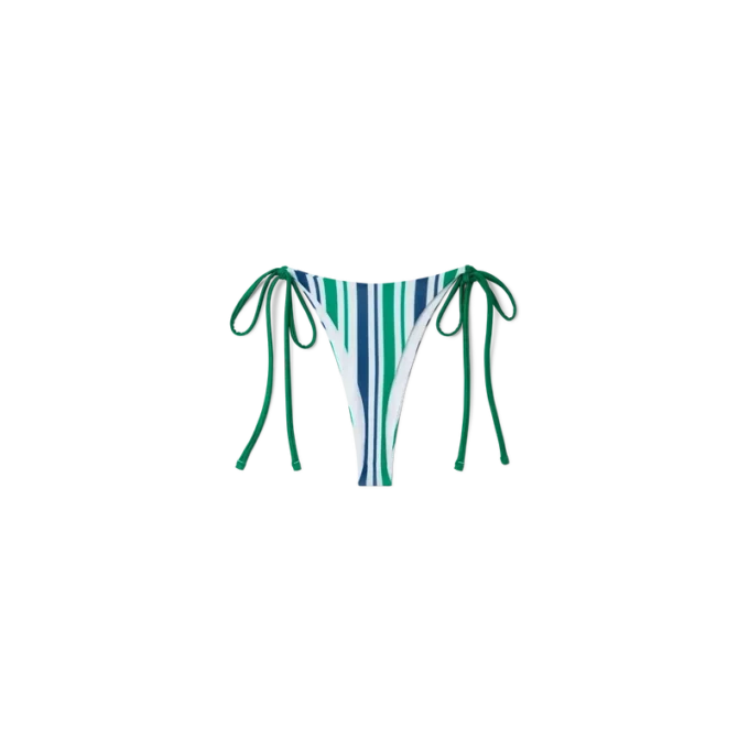 Stribet string-bikiniunderdel