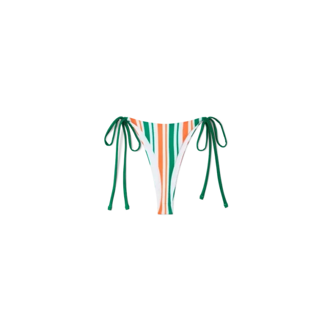 Stribet string-bikiniunderdel