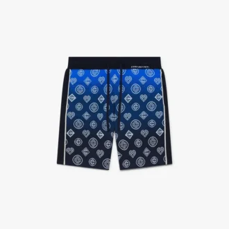 Strikkede shorts med monogram i farveovergang