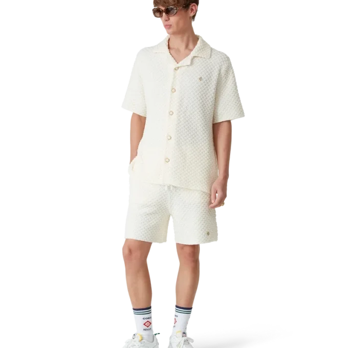 Strikkede shorts med struktur