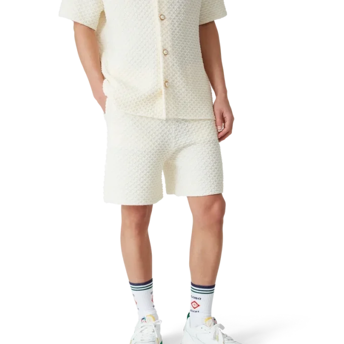 Strikkede shorts med struktur