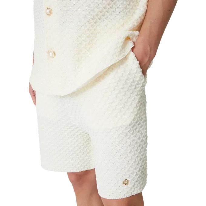 Strikkede shorts med struktur