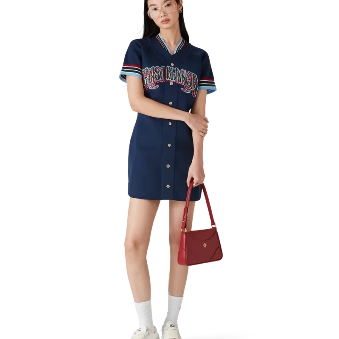 Strikket baseballkjole
