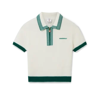 Strikket tennis-poloskjorte Strikket tennis-poloskjorte