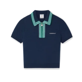 Strikket tennis-poloskjorte Strikket tennis-poloskjorte