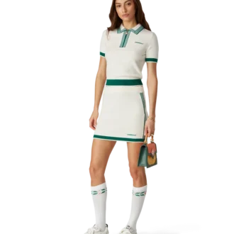Strikket tennis-poloskjorte Strikket tennis-poloskjorte