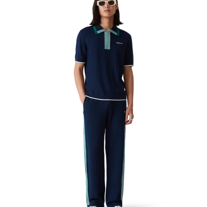 Strikket tennis-poloskjorte Strikket tennis-poloskjorte
