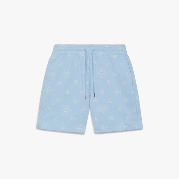 Sweatshorts med applikeret monogram