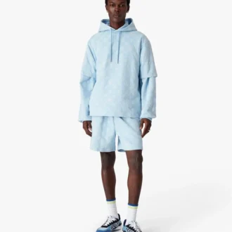 Sweatshorts med applikeret monogram