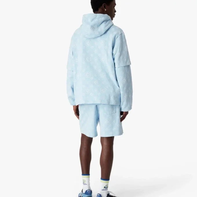 Sweatshorts med applikeret monogram