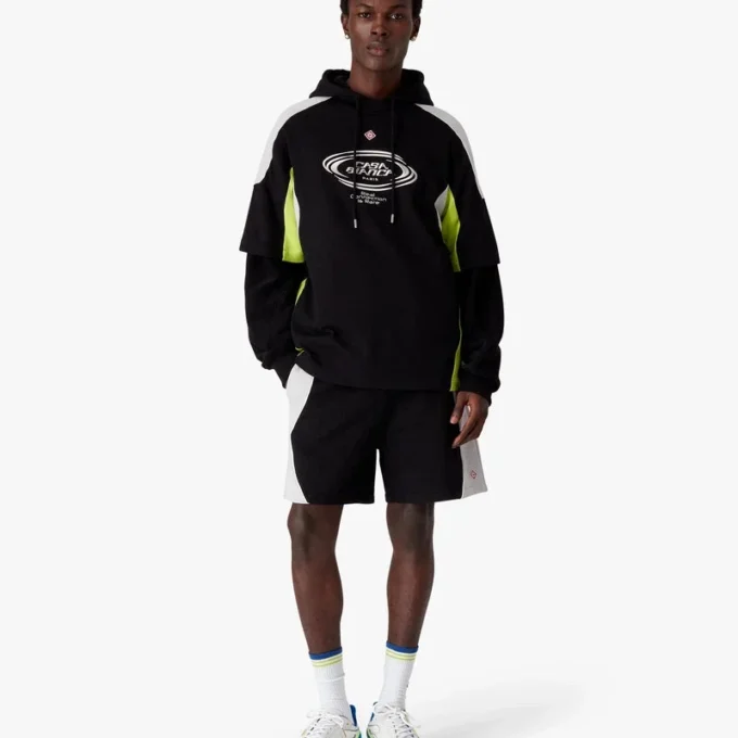 Sweatshorts med farveblokke