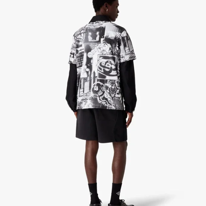 Sweatshorts med floktrykt Squash-logo