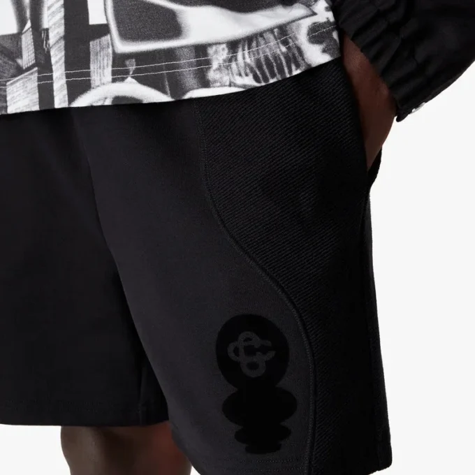 Sweatshorts med floktrykt Squash-logo