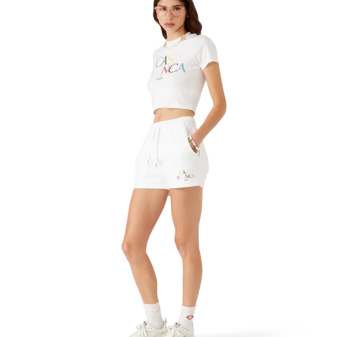 Sweatshorts med stablet logo Sweatshorts med stablet logo