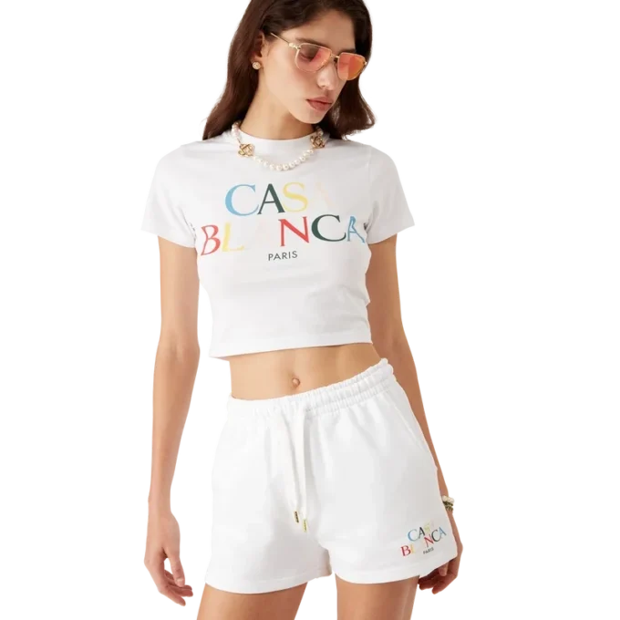 Sweatshorts med stablet logo Sweatshorts med stablet logo