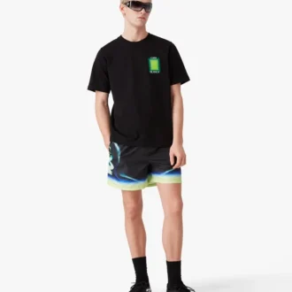 T-shirt med firkantet logo og korte ærmer