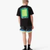 T-shirt med firkantet logo og korte ærmer