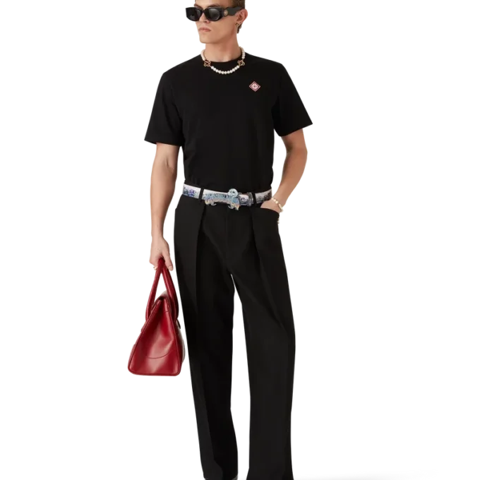 T-shirt med kort ærme og diamantlogo