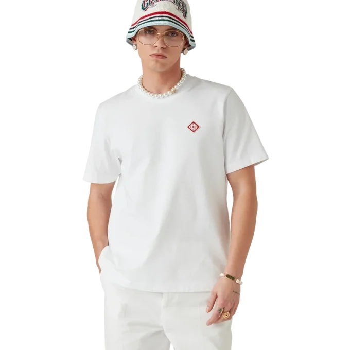 T-shirt med kort ærme og diamantlogo