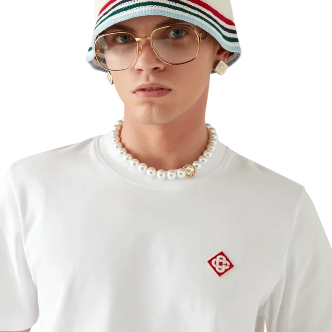T-shirt med kort ærme og diamantlogo