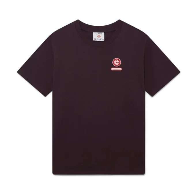 T-shirt med kort ærme og logo-patch T-shirt med kort ærme og logo-patch