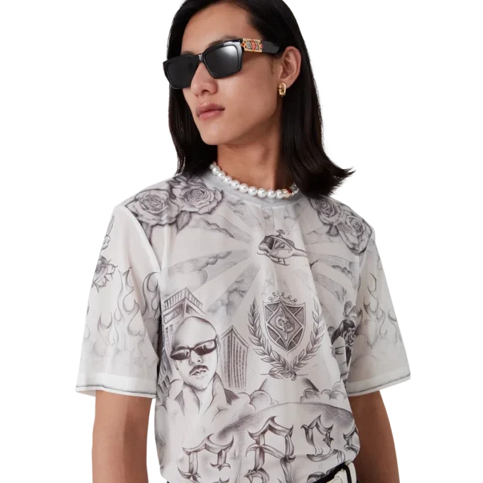 Tattoo Mesh Top