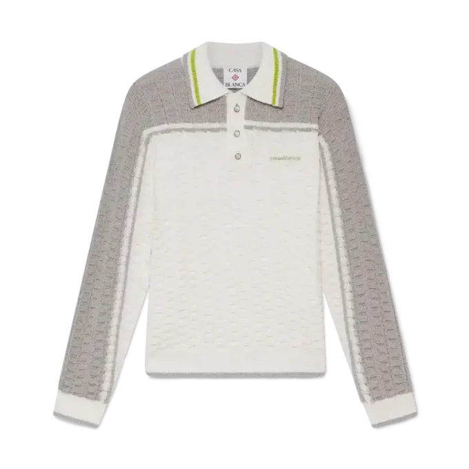 Tennis Boucle langærmet poloshirt