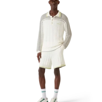 Tennis Boucle langærmet poloshirt
