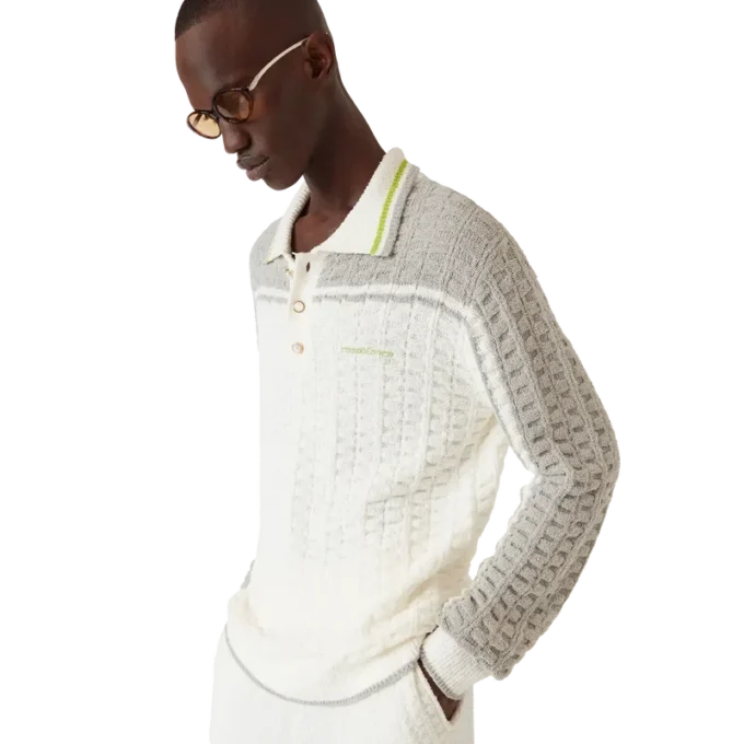 Tennis Boucle langærmet poloshirt