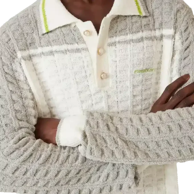 Tennis Boucle langærmet poloshirt