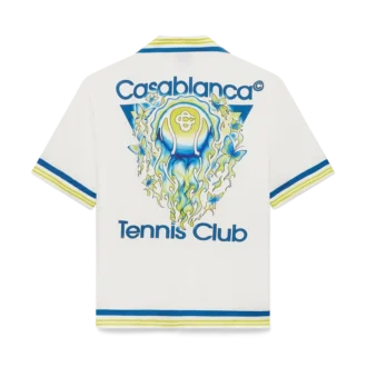 Tennis Club kortærmet silke-skjorte