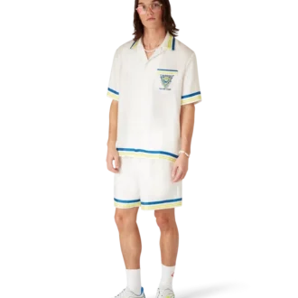 Tennis Club kortærmet silke-skjorte