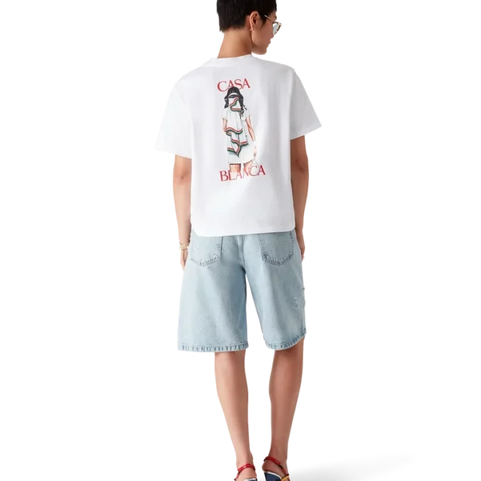 Tennis Girl kortærmet T-shirt i shorts