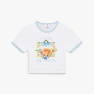 Tennis Landscape Ringer baby-T-shirt med korte shorts