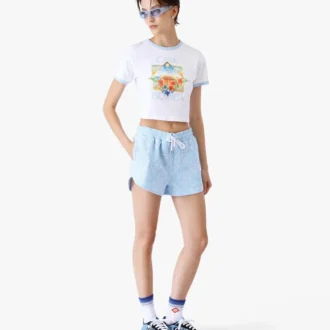 Tennis Landscape Ringer baby-T-shirt med korte shorts