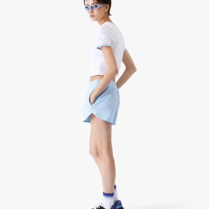 Tennis Landscape Ringer baby-T-shirt med korte shorts