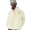 Tennis Mascot jakke med kvartlængde lynlås og imiteret pels