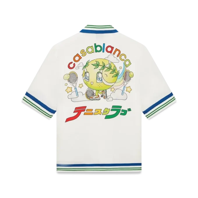 Tennis Mascot kortærmet skjorte i silketwill