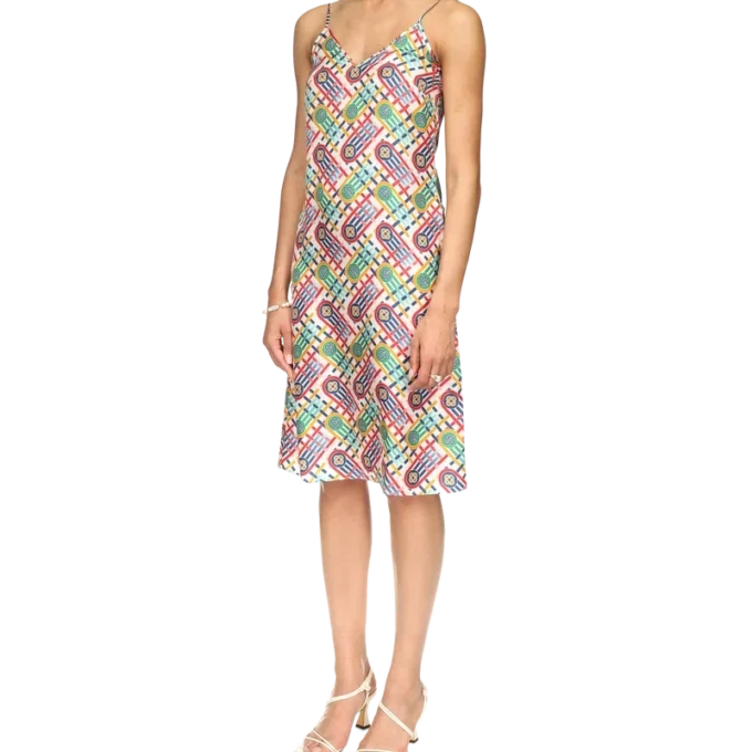 Tennis Monogram silke-slipkjole Tennis Monogram silke-slipkjole