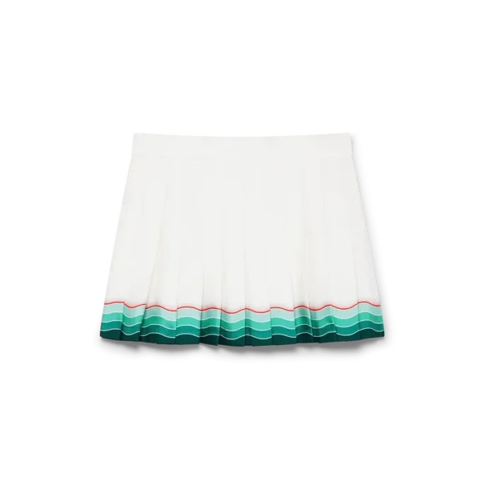 Tennis-plisseret silke-minidress