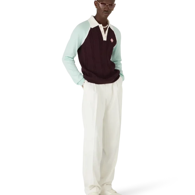 Tennis-poloshirt med lange ærmer