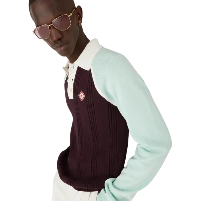 Tennis-poloshirt med lange ærmer