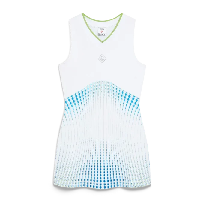 Tennis-printet racer-kjole