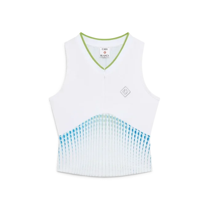 Tennis-printet racer-top