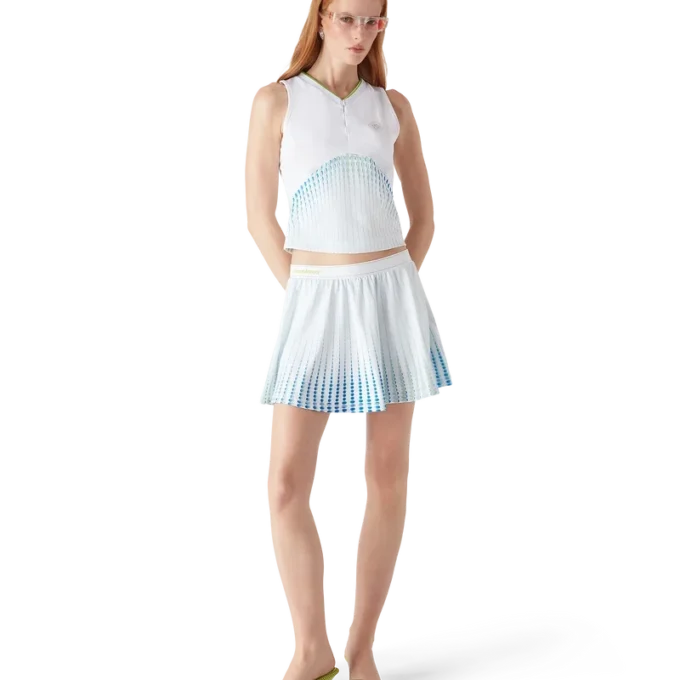 Tennis-printet racer-top