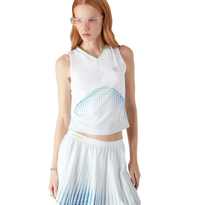 Tennis-printet racer-top